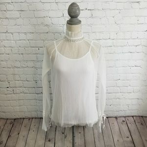 NWOT Ms. Bling Sheer Top w/ Detachable Cami Top